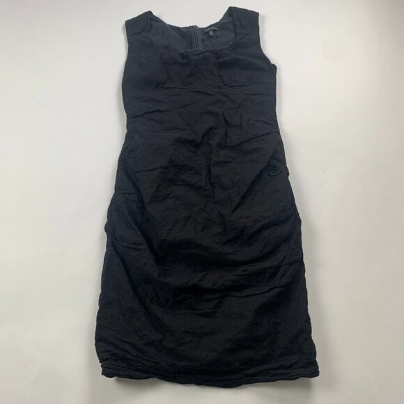 Eileen Fisher Womens Dress Black Size 12 Sleeveless Round Neck Knee Length - Picture 1 of 7